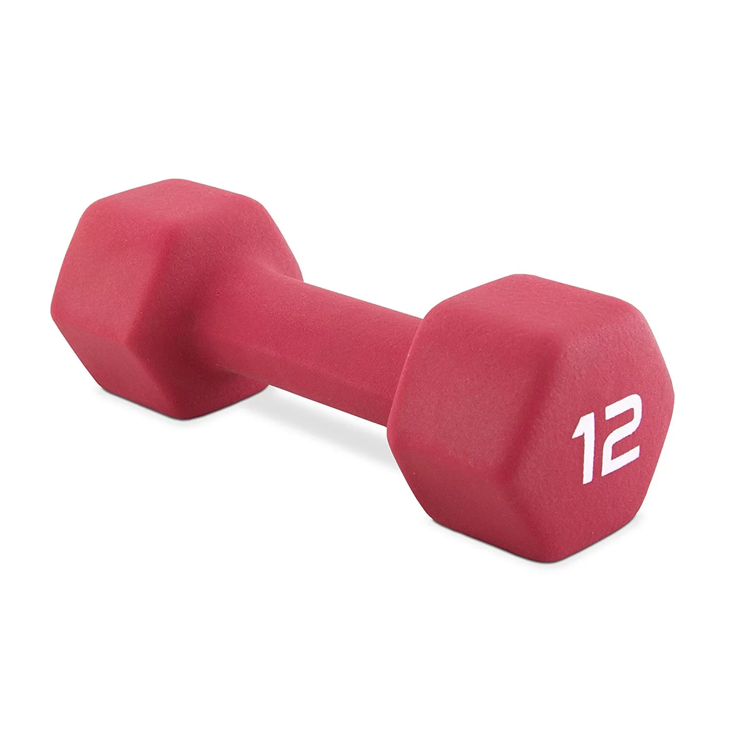 CAP Barbell 12lb Neoprene Dipped Dumbbell, Red, Single