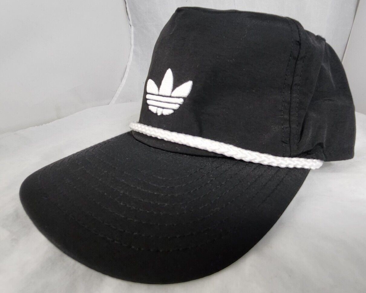 Adidas Originals Trifoil Grandad Rope Men's Black Strapback Hat Cap NWT