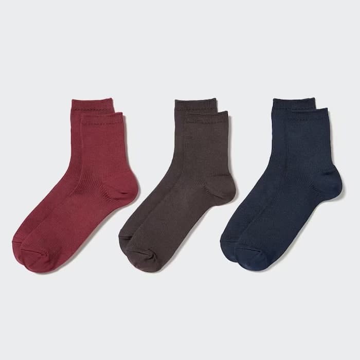 Crew Ribbed Socks (3 Pairs) Glossy fine rib for a premium look. Looks great with dressy shoes.