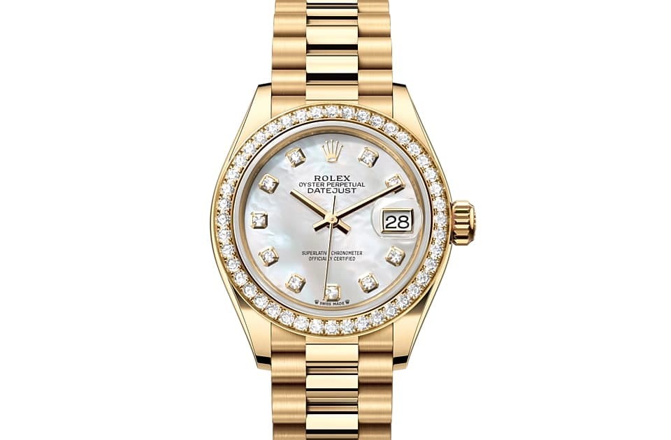 Rolex LADY-DATEJUST Oyster, 28 mm, diamonds and gold