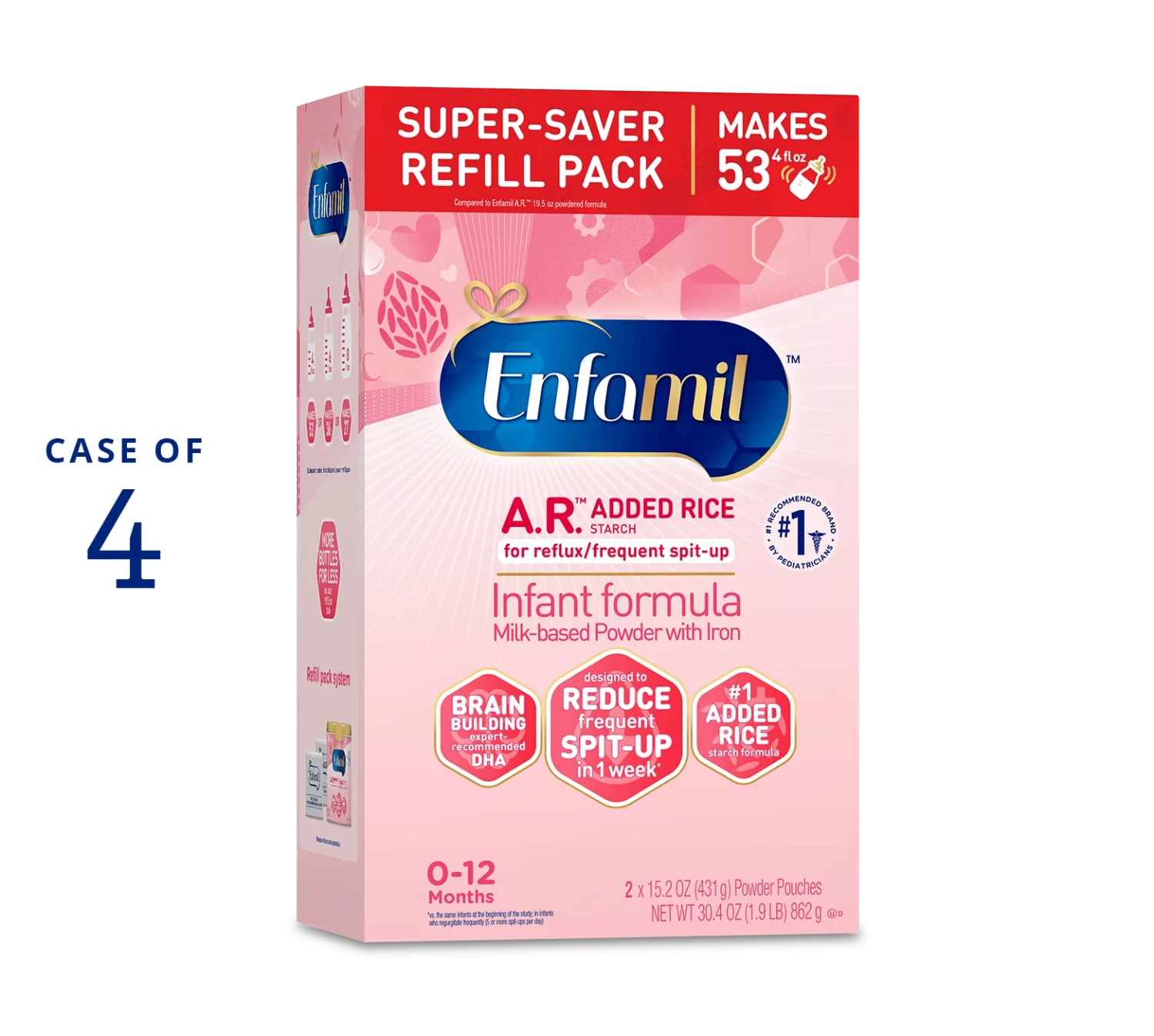 Enfamil A.R.™ Infant Formula Powder - 30.4 oz Refill Box (Case of 4)