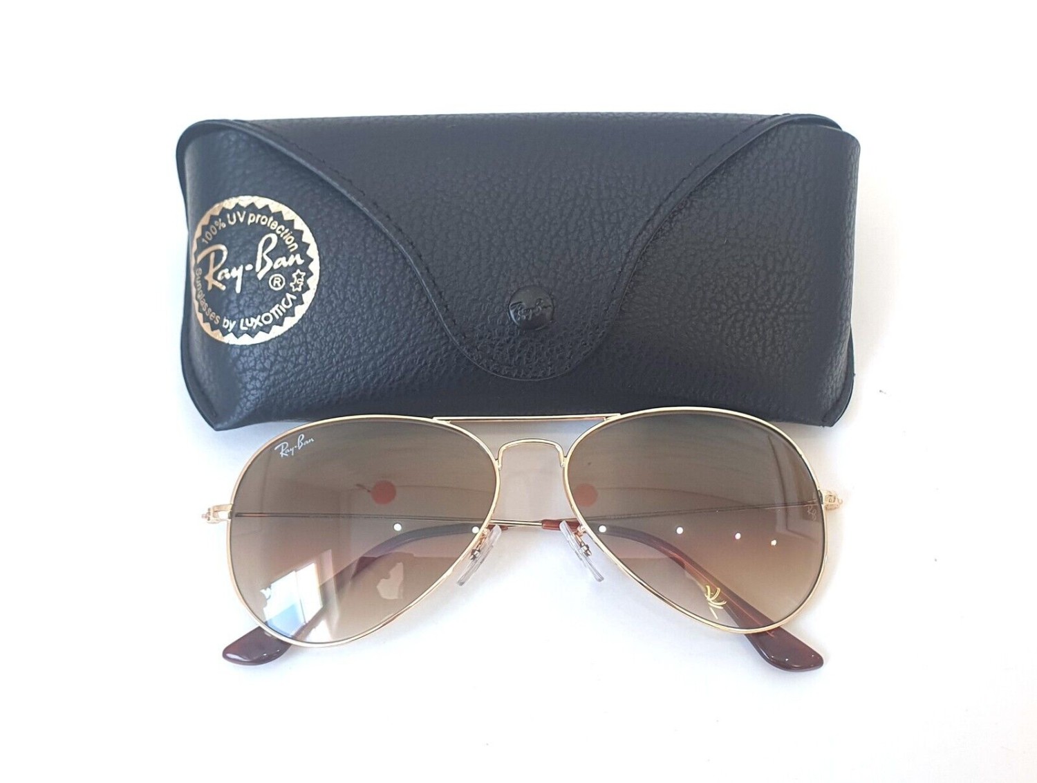 Ray-Ban Pilot RB3025 001/51 58-14 Sunglasses Aviator Light Brown Lenses Gold