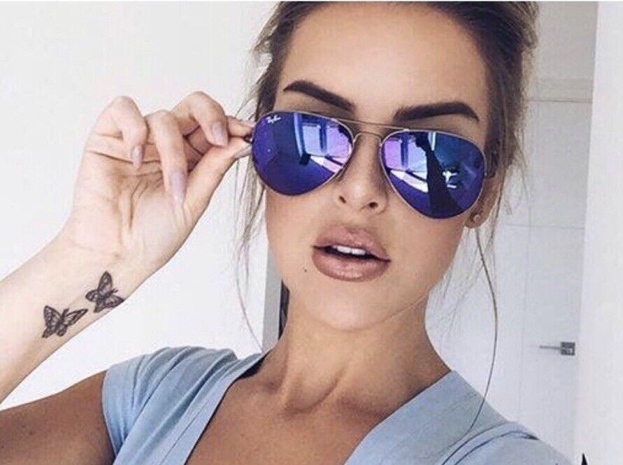 RayBan Ray-Ban RB3025 Women Aviator Pilot Sunglasses Flash Lenses Gold Frame