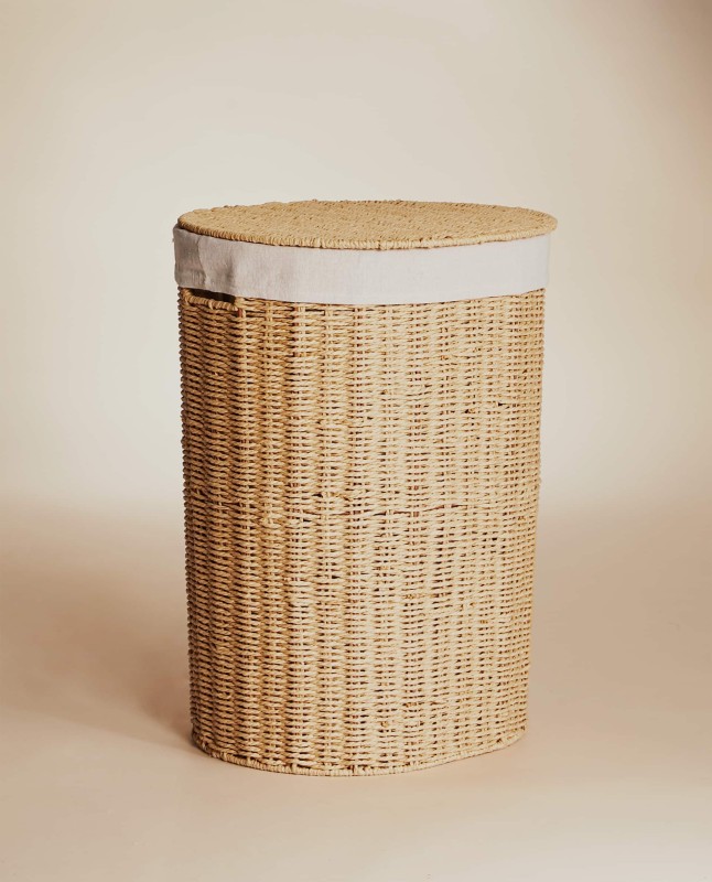 FABRIC-LINED LAUNDRY HAMPER