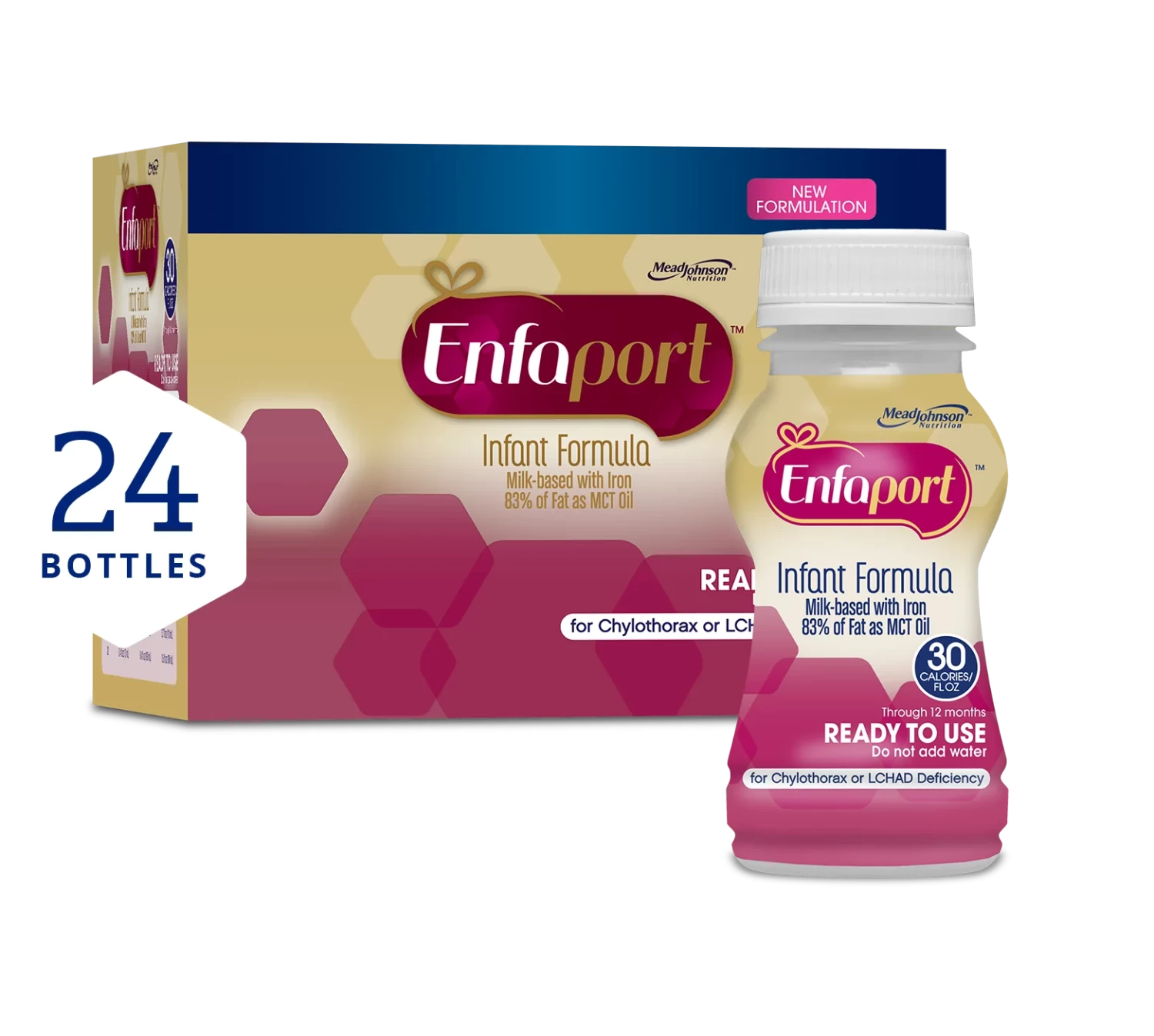 Enfaport™ Infant Formula for Chylothorax - Liquid - 6 fl oz Bottles (Case of 24)