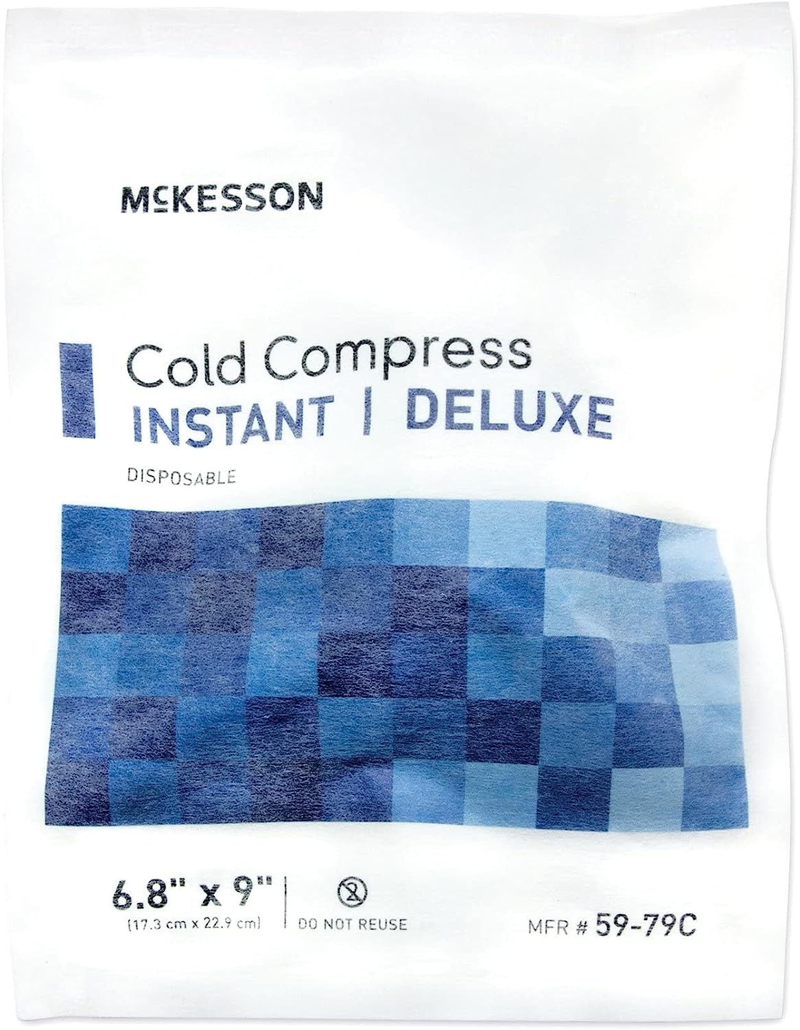 McKesson Cold Compress Deluxe, Instant Cold Pack, Disposable, 6 4/5 in x 9 in, 1 Count, 24 Packs, 24 Total