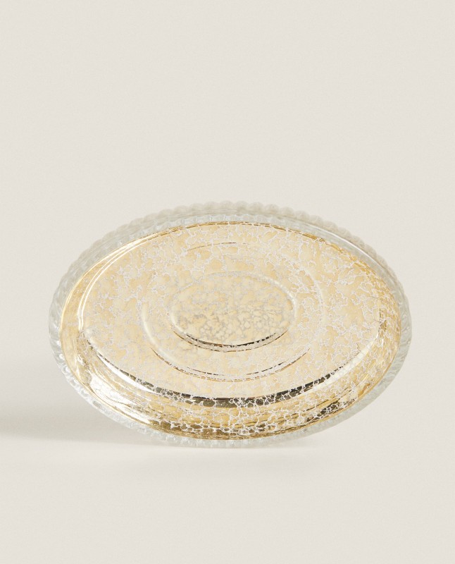 MERCURIZED GLASS SOAP DISH