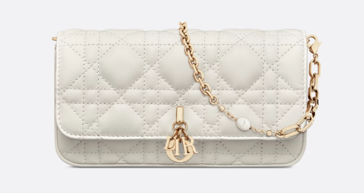 My Dior - Dior Talk Phone Pouch Latte Cannage Lambskin