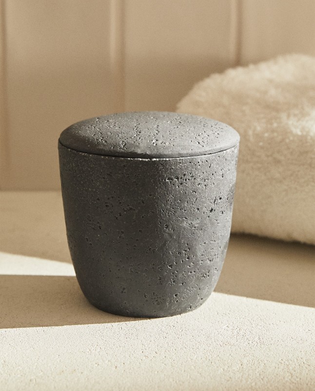 STONE GREY RESIN JAR