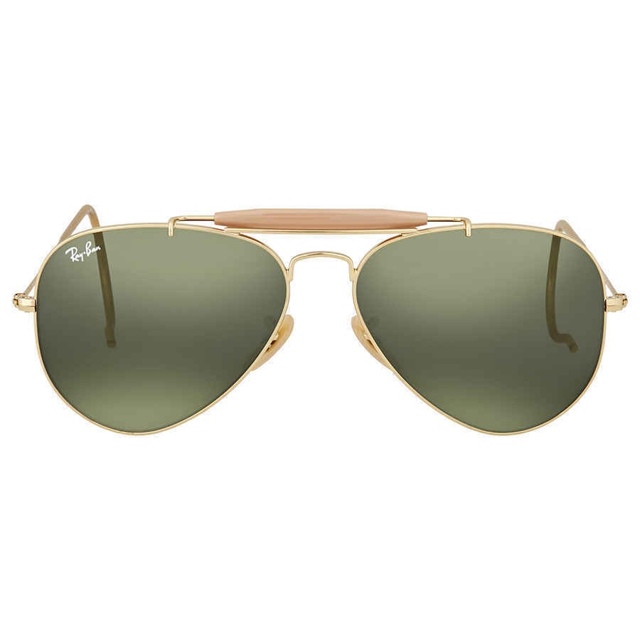Ray Ban Outdoorsman Green Classic G-15 Aviator Unisex Sunglasses RB3030 L0216 58