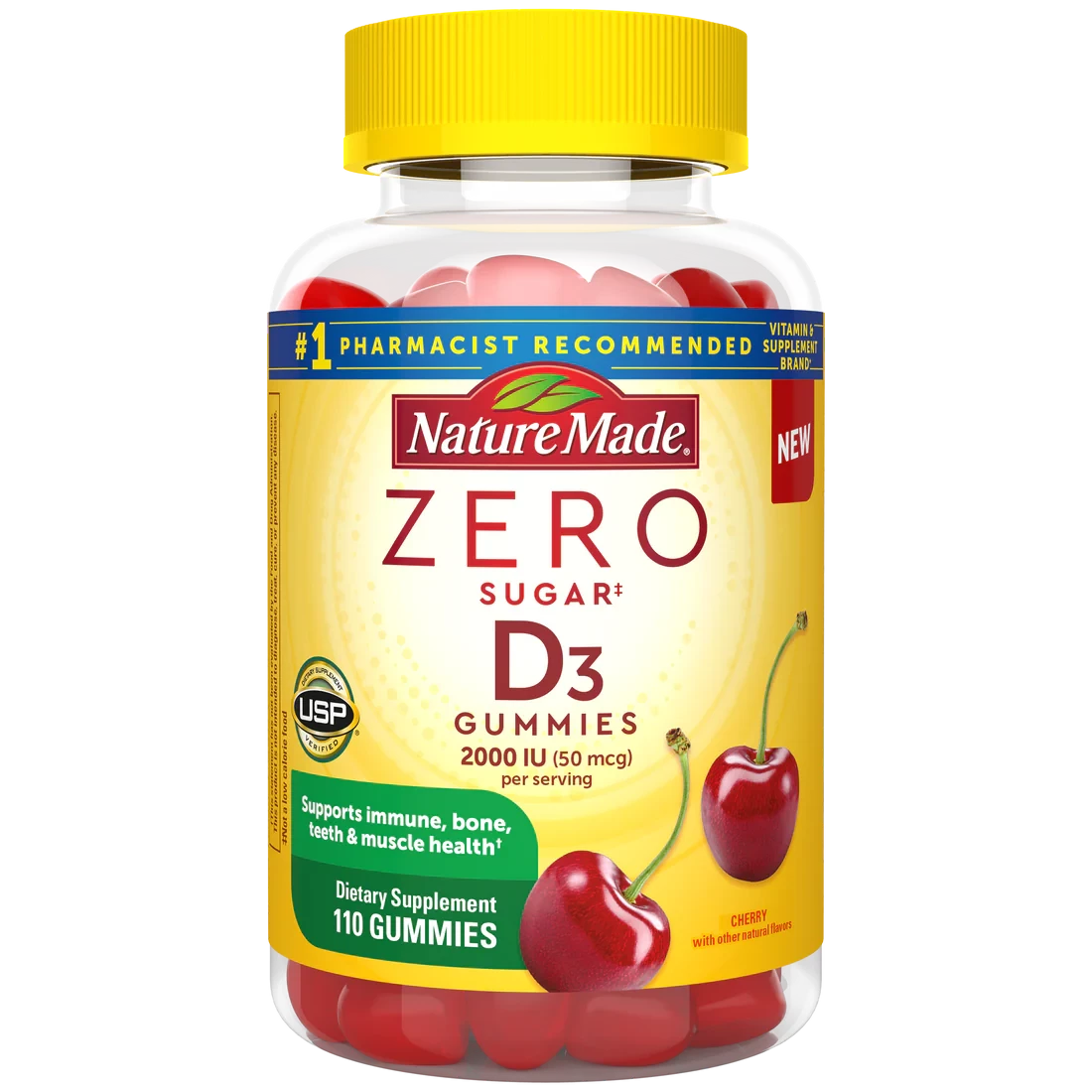 Zero Sugar‡ Vitamin D3 Gummies 2000 IU Per Serving