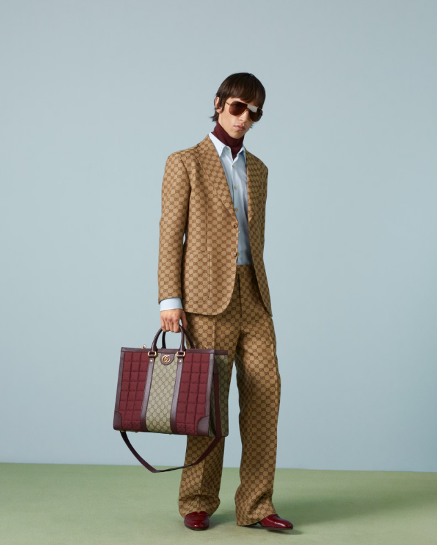 GUCCI MINI GG CANVAS LARGE TOTE BAG