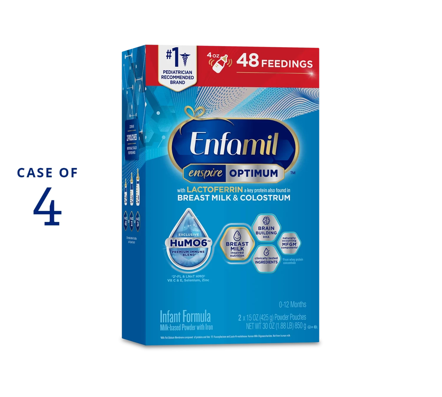 Enfamil Enspire™ Optimum Infant Formula - Powder - 30 oz Refill Box (Case of 4)