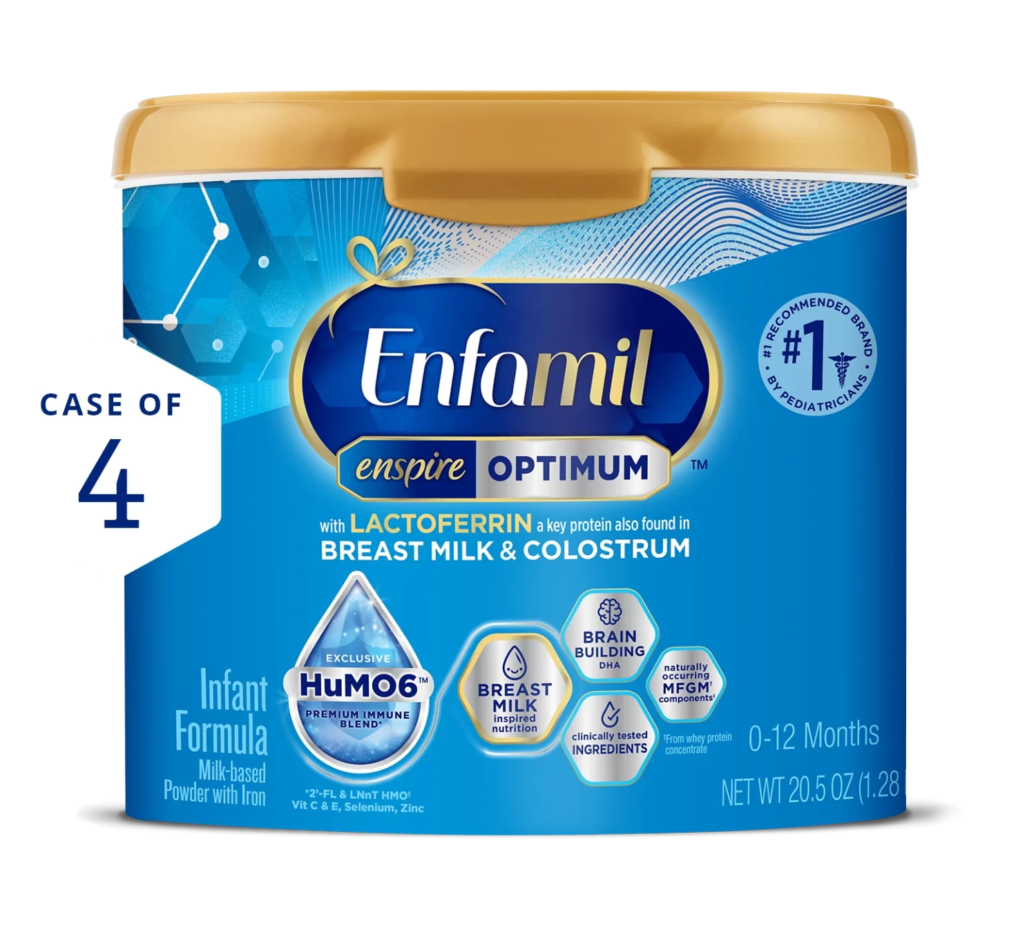 Enfamil Enspire™ Optimum Infant Formula - Powder - 20.50 oz Tub (Case of 4)