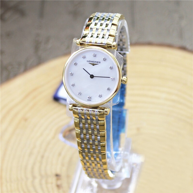 Longines (Longines) Swiss watch Jialan series business fashion stainless steel strap diamond inlaid ladies watch L4.209.2.87.7