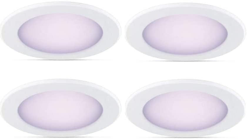 PHILIPS Color and Tunable White 5/6 in. LED 65W Equivalent Dimmable Smart Wi-Fi Wiz Connected Recessed Downlight Kit (4-Pack)