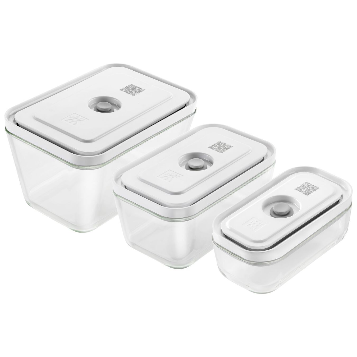 ZWILLING FRESH & SAVE SMALL/MEDIUM/LARGE / 3-PC VACUUM CONTAINER SET, GREY