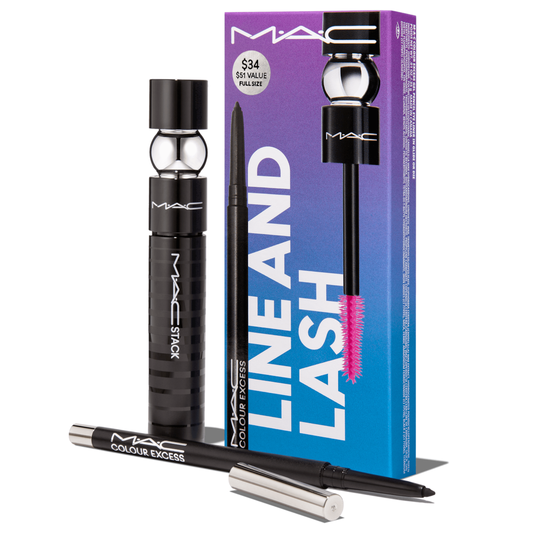 M·A·CSTACK X COLOUR EXCESS LINE AND LASH KIT-GLIDE OR DIE-Carbon Black