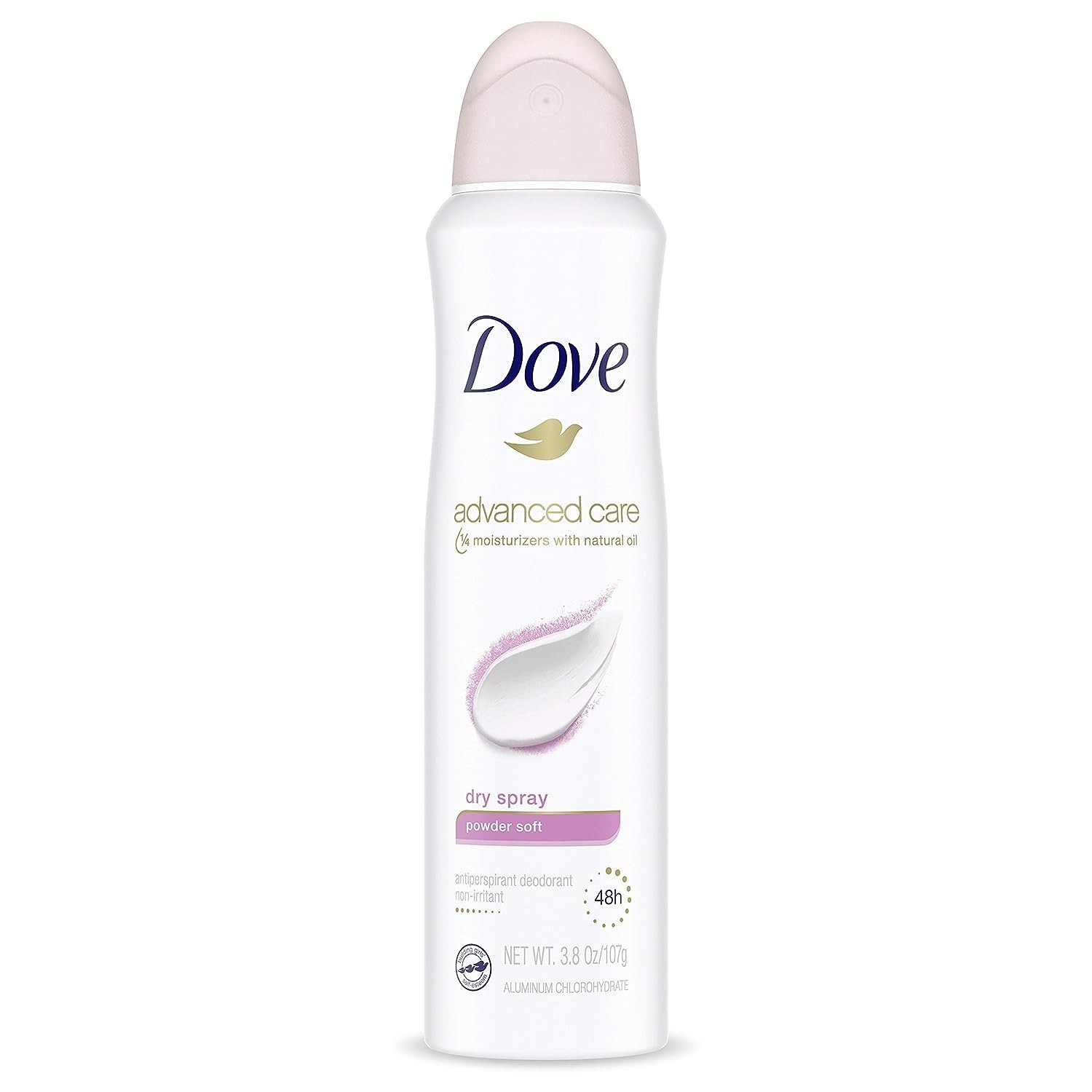 Dove Advanced Care Dry Spray Antiperspirant Deodorant for Women, Powder Soft, for 48 Hour Protection And Soft And Comfortable Underarms, 3.8 Ounce (Pack of 12)