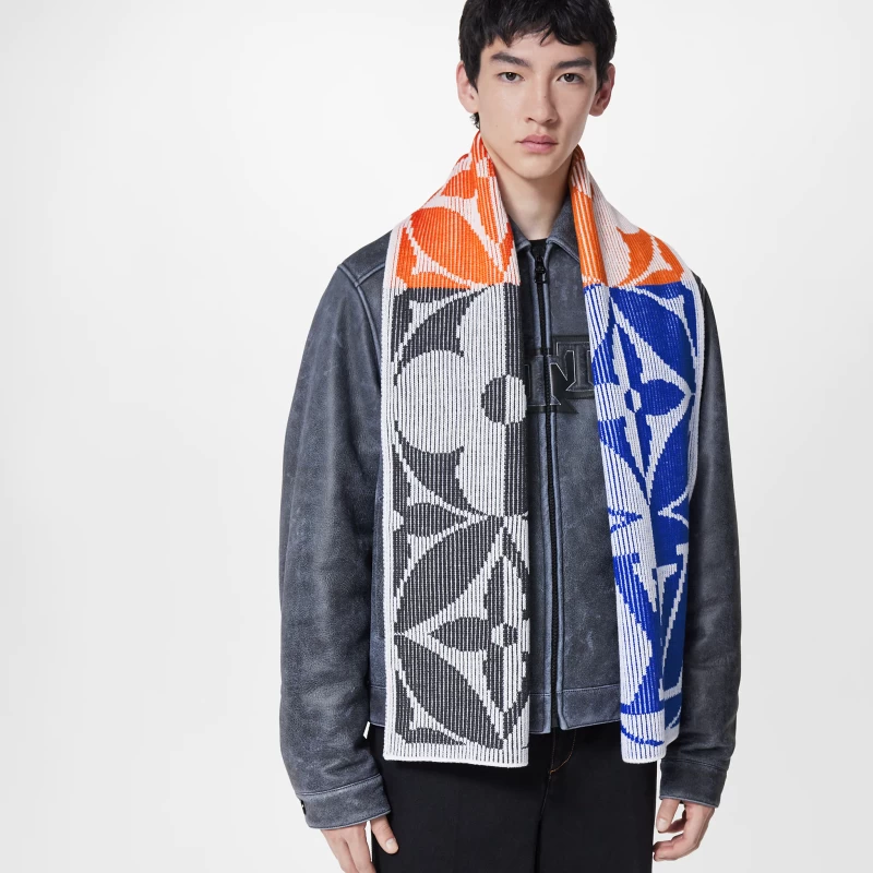 LV      M78005    Rib Flower Scarf