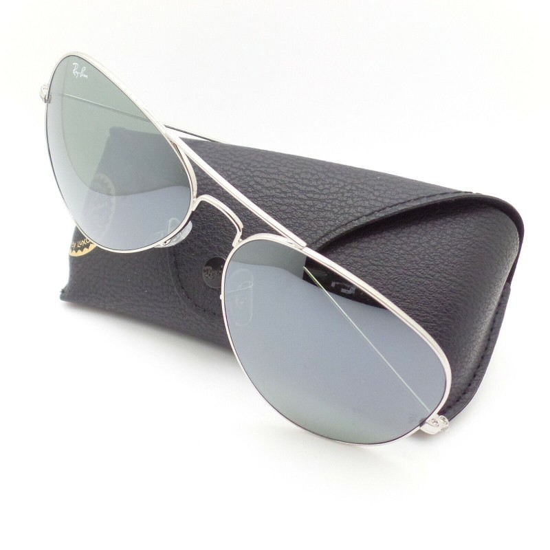 Ray Ban Aviator 3025 003/40 Silver Sunglasses New AUTHENTIC