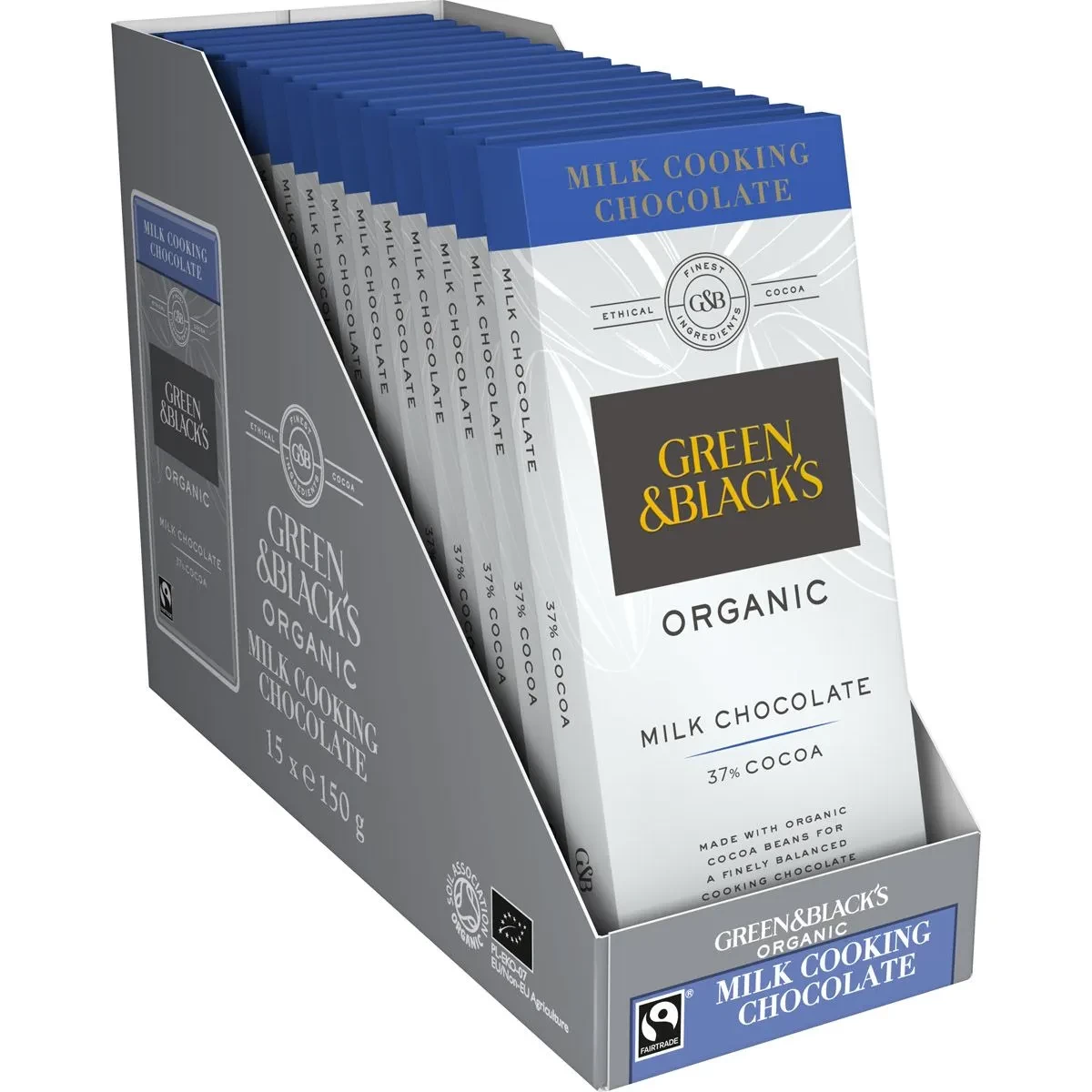 G&B MILK COOKING CHOCOLATE BAR 150G (BOX OF 15)