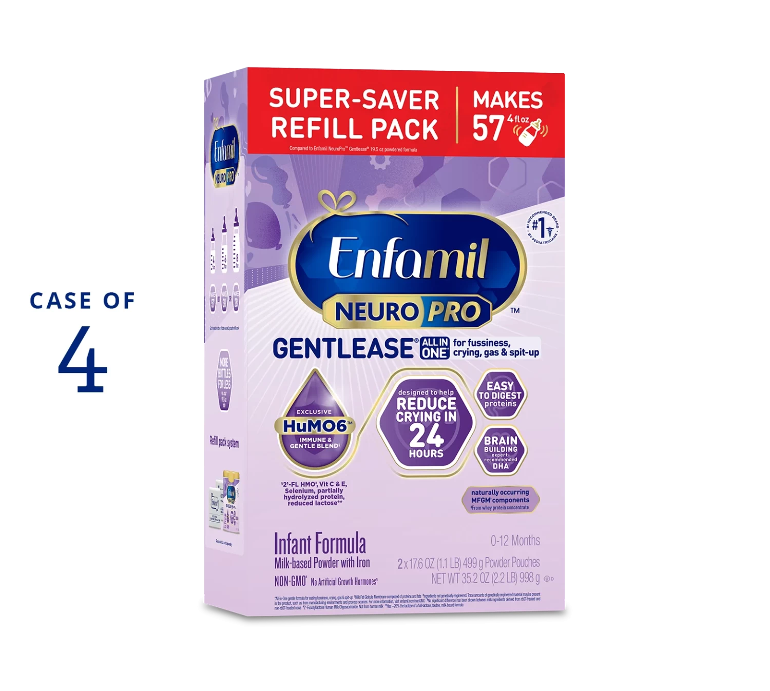 Enfamil® NeuroPro™ Gentlease® Infant Formula Powder - 35.2 oz Refill Box (Case of 4)