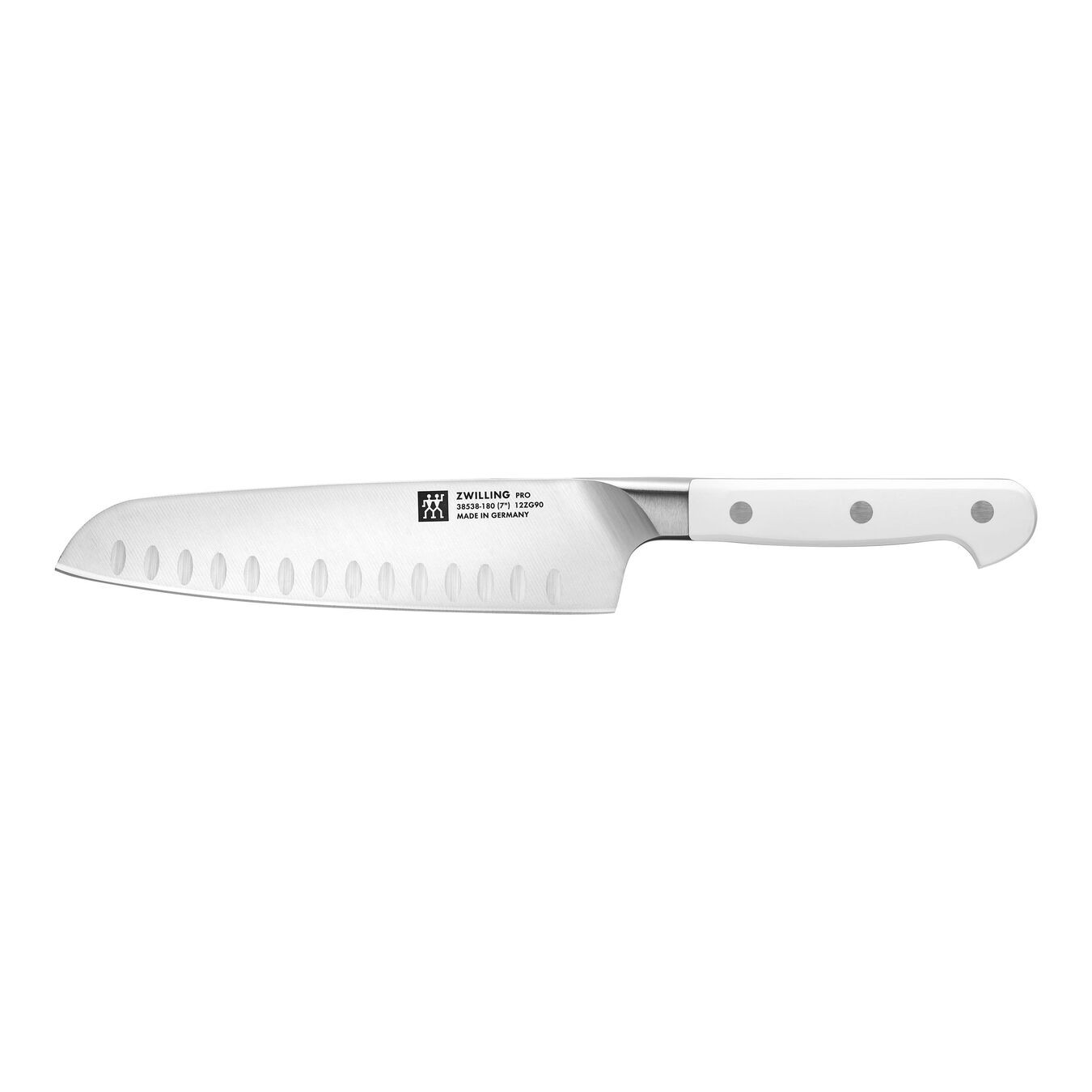 ZWILLING PRO LE BLANC 7-INCH, HOLLOW EDGE SLIM SANTOKU KNIFE