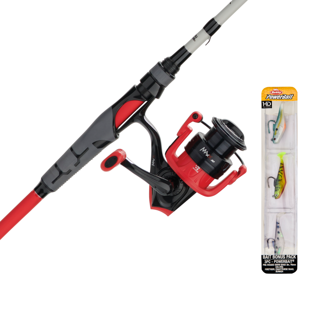 Max X Spinning Combo with Bait Pack