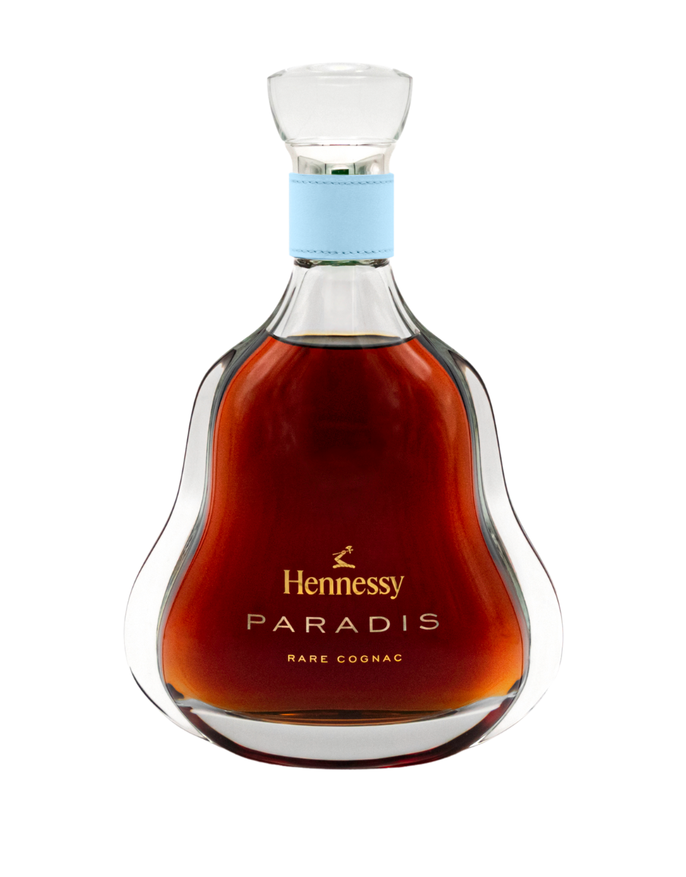 Hennessy Hands - Celestial Blue, Sans Font, Gold Engraving Color