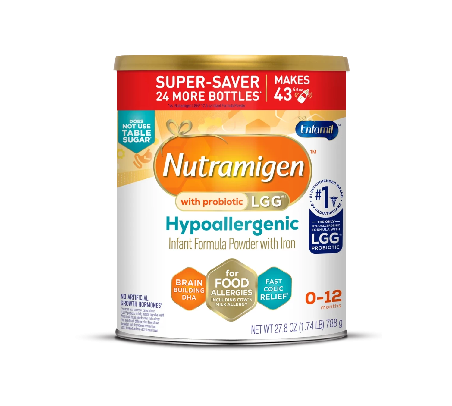 Nutramigen® with Probiotic LGG Hypoallergenic Powder Infant Formula - 27.8 oz Can, Super Saver Pack