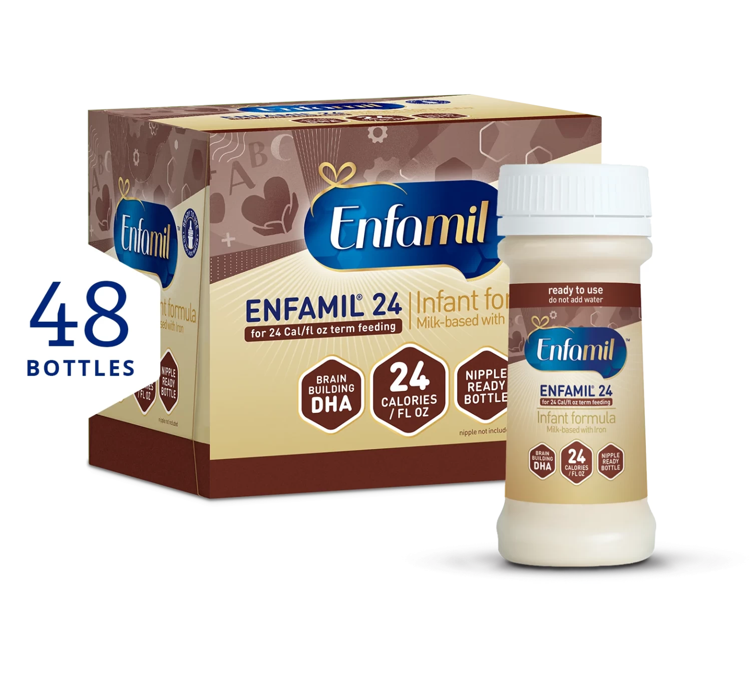 Enfamil® 24 Calorie Infant Formula Liquid - 2 fl oz Bottles (Case of 48)