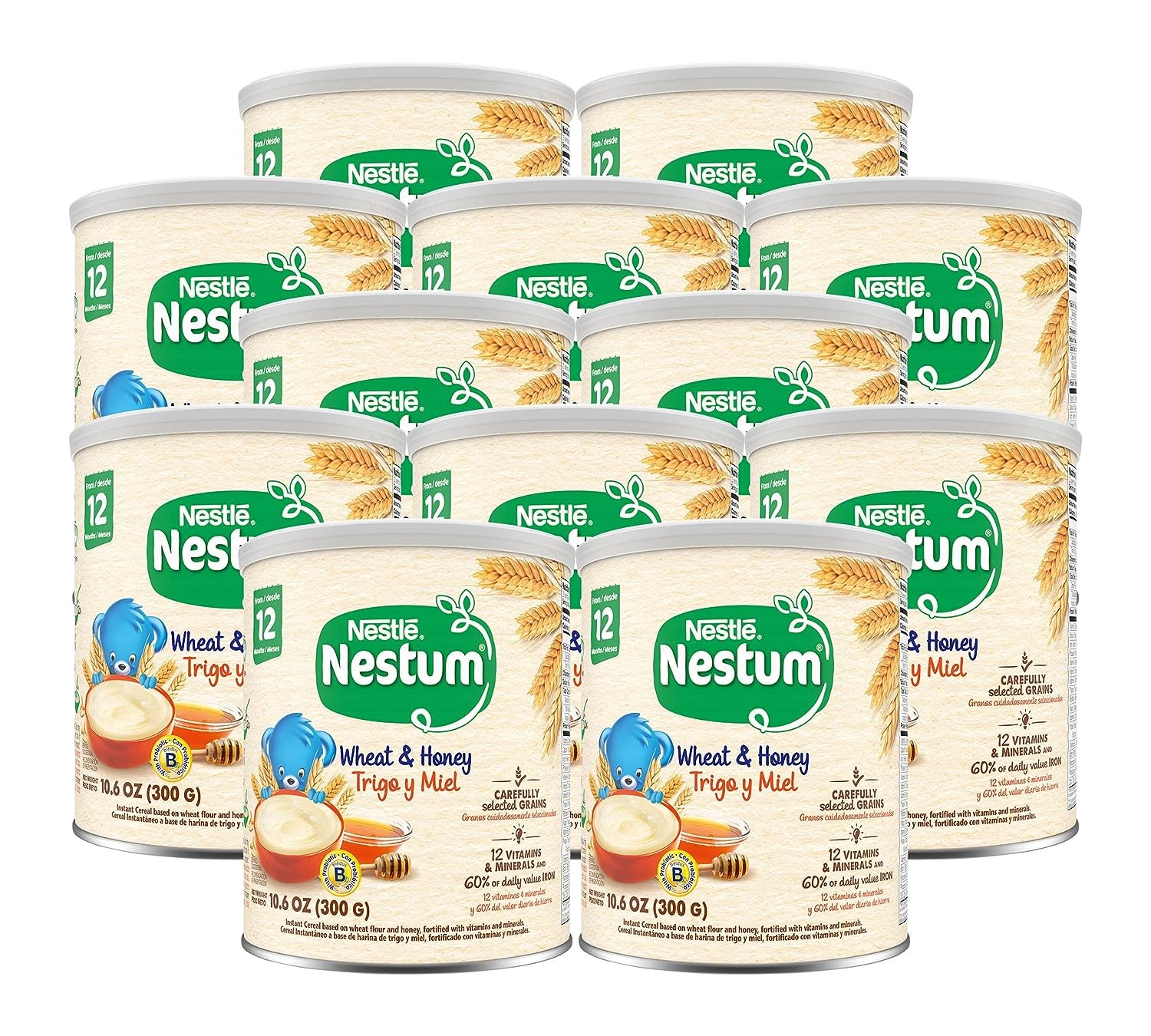 Nestle Nestum Infant Cereal, Wheat and Honey, 10.6 Ounce (Pack of 12)