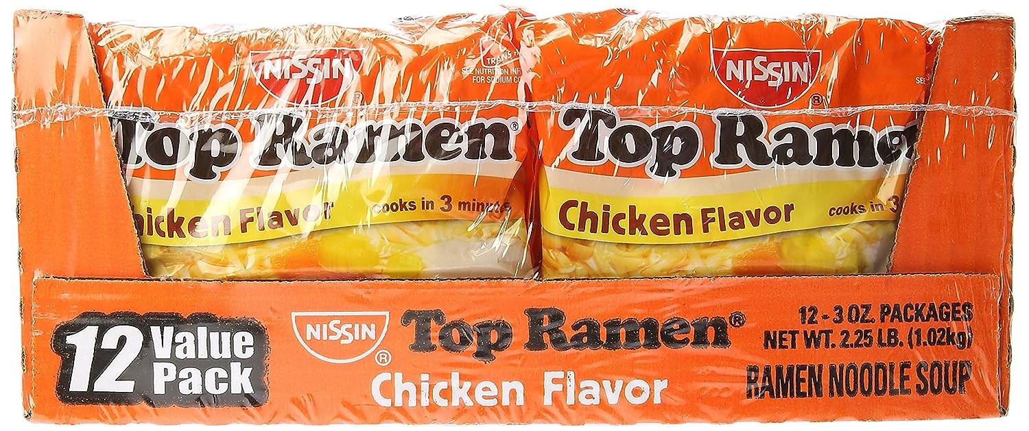 Nissin Oodles of Noodles Top Ramen Chicken Soup, 36 oz (pack of 12)
