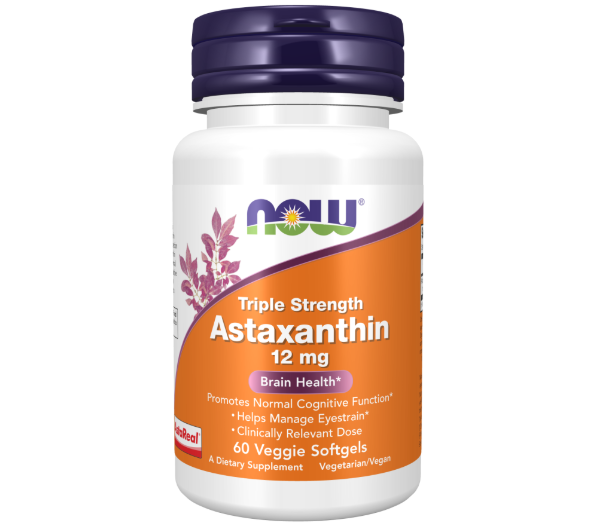 Astaxanthin 12 mg, Triple Strength Veggie Softgels-60Veggie Softgels