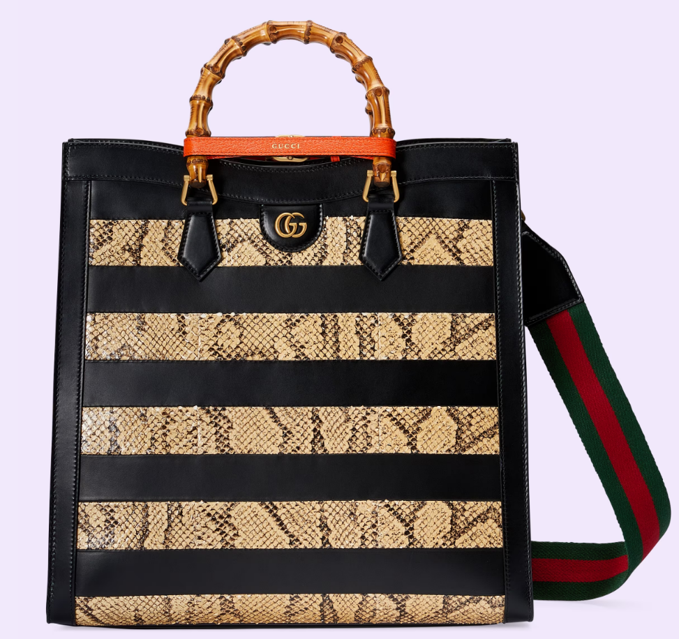 GUCCI DIANA LARGE PYTHON TOTE