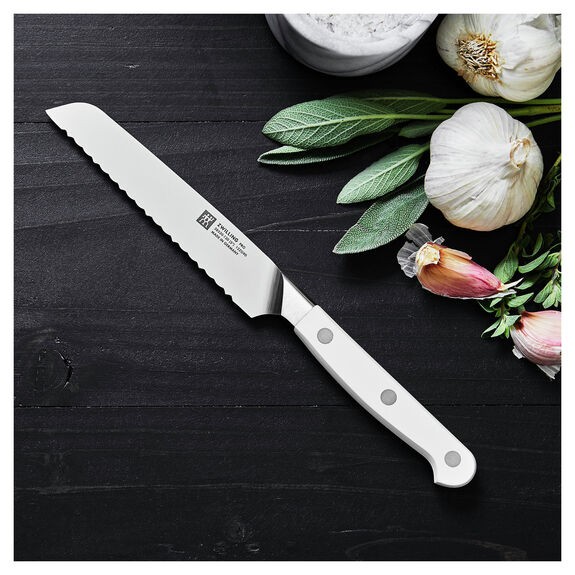 ZWILLING PRO LE BLANC 5-INCH UTILITY KNIFE, SERRATED EDGE