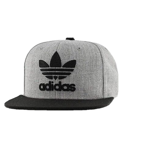adidas Originals Men's Trefoil Chain FLATBRIM Snapback Cap GREY BLACK OSFA $28