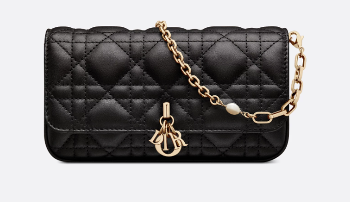 My Dior - Dior Talk Phone Pouch Black Cannage Lambskin