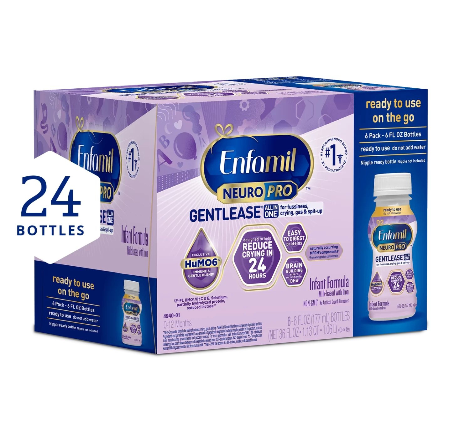 Enfamil® NeuroPro™ Gentlease® Infant Formula Liquid - 2 fl oz Bottles (Case of 24)