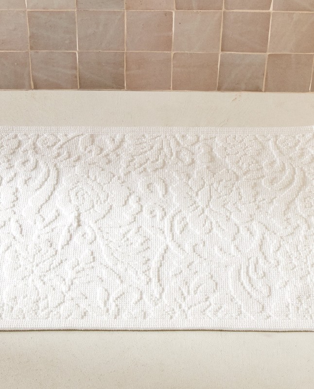 FLORAL JACQUARD BATH MAT