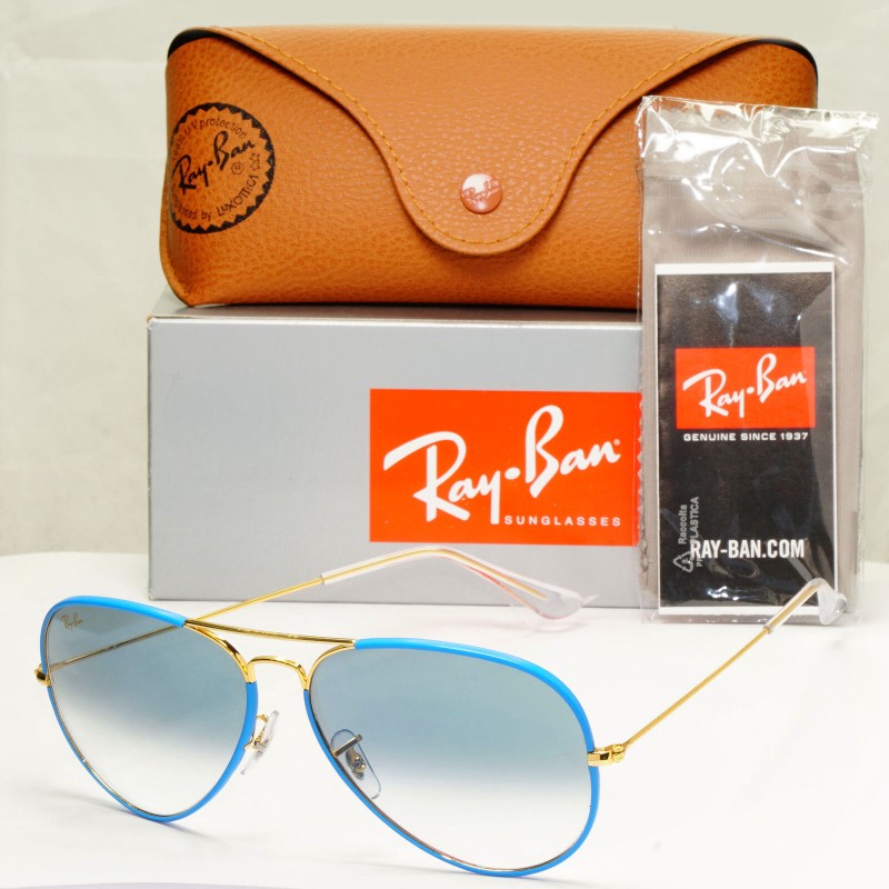 Ray-Ban Sunglasses Aviator Blue Full Color Gradient RB 3025-JM 9196/3F