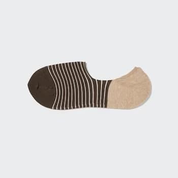 Striped Low-Cut Socks Non-slip grips on the heels. The low cut stays hidden under shoes.