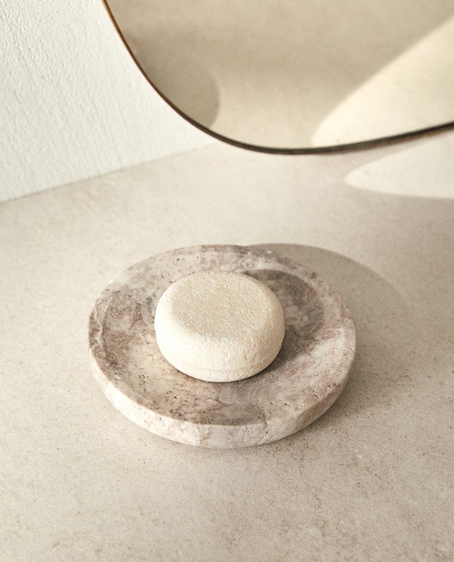 GRAY MARBLE SOAP DISH