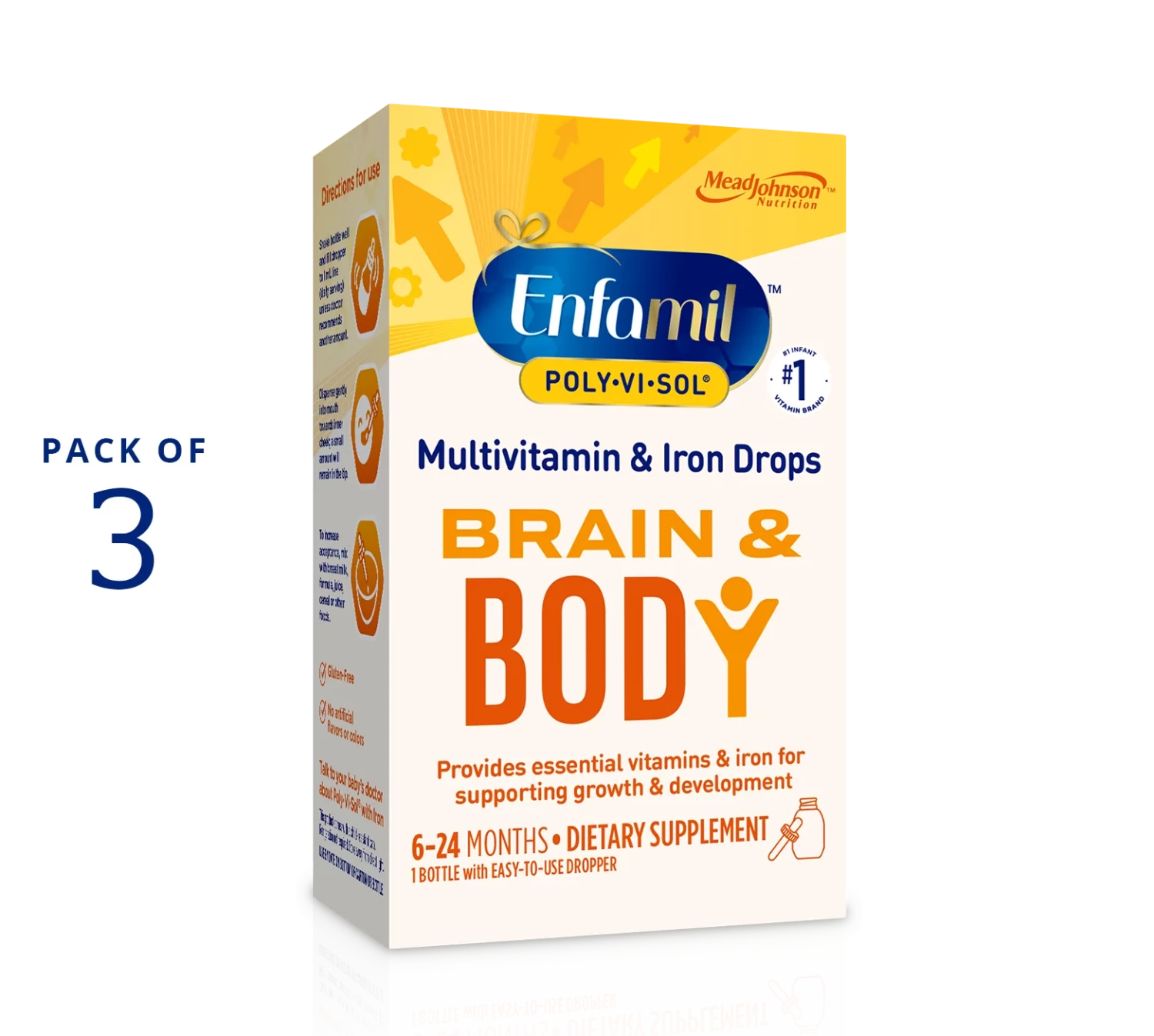 Enfamil® Poly Vi Sol® Multivitamins with Iron - Liquid - 50 mL Bottle (3 Pack)