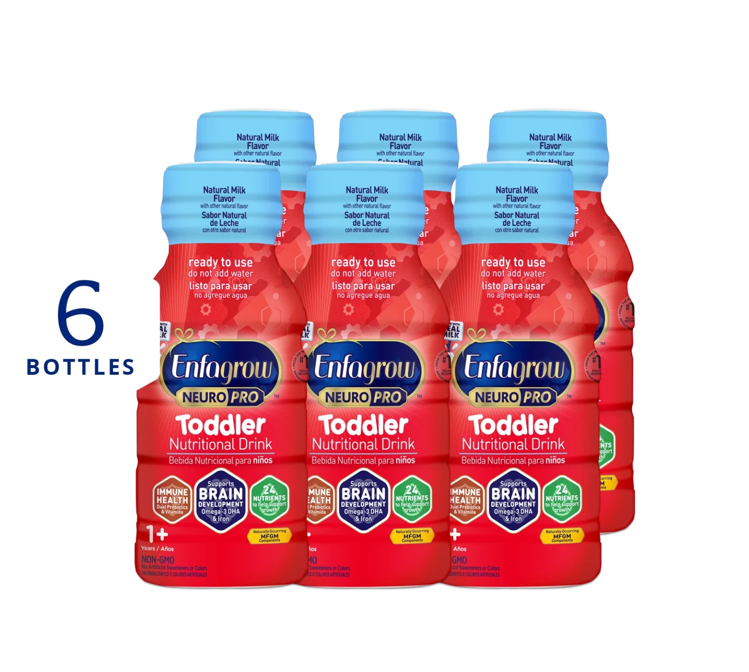 Enfagrow® NeuroPro™ Toddler Nutritional Drink - Natural Milk Flavor - 8 fl oz (6 Bottles)
