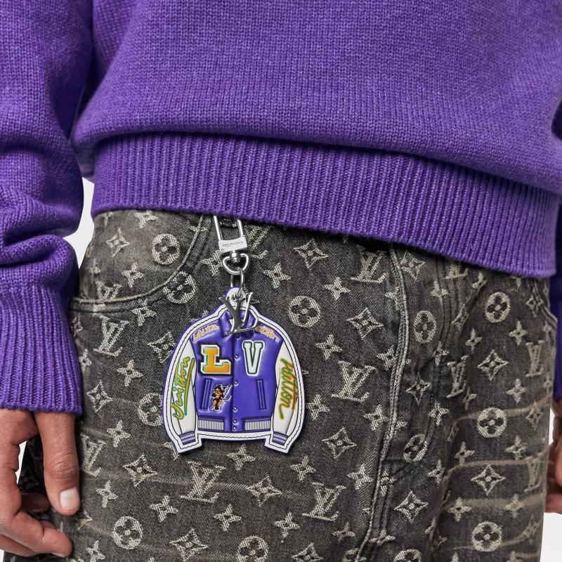 LV Varsity Jacket Illustre Bag Charm & Key Holder