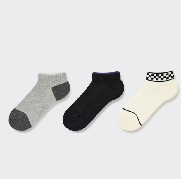 Short Socks (3 Pairs) Socks designed for comfort. Designs at the top add a style accent.