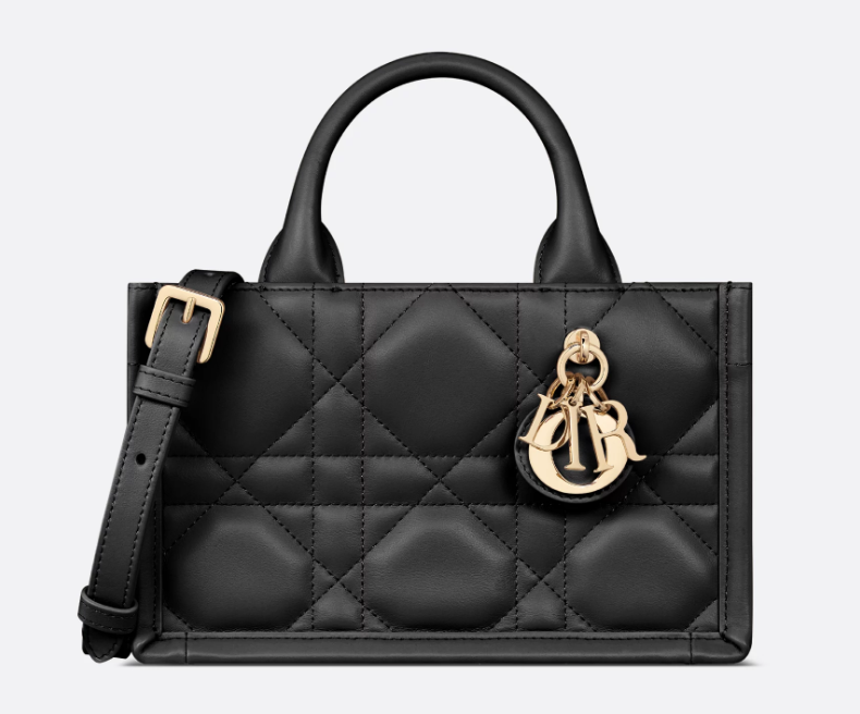 Mini Dior Book Tote Black Macrocannage Calfskin (21.5 x 13 x 7.5 cm)