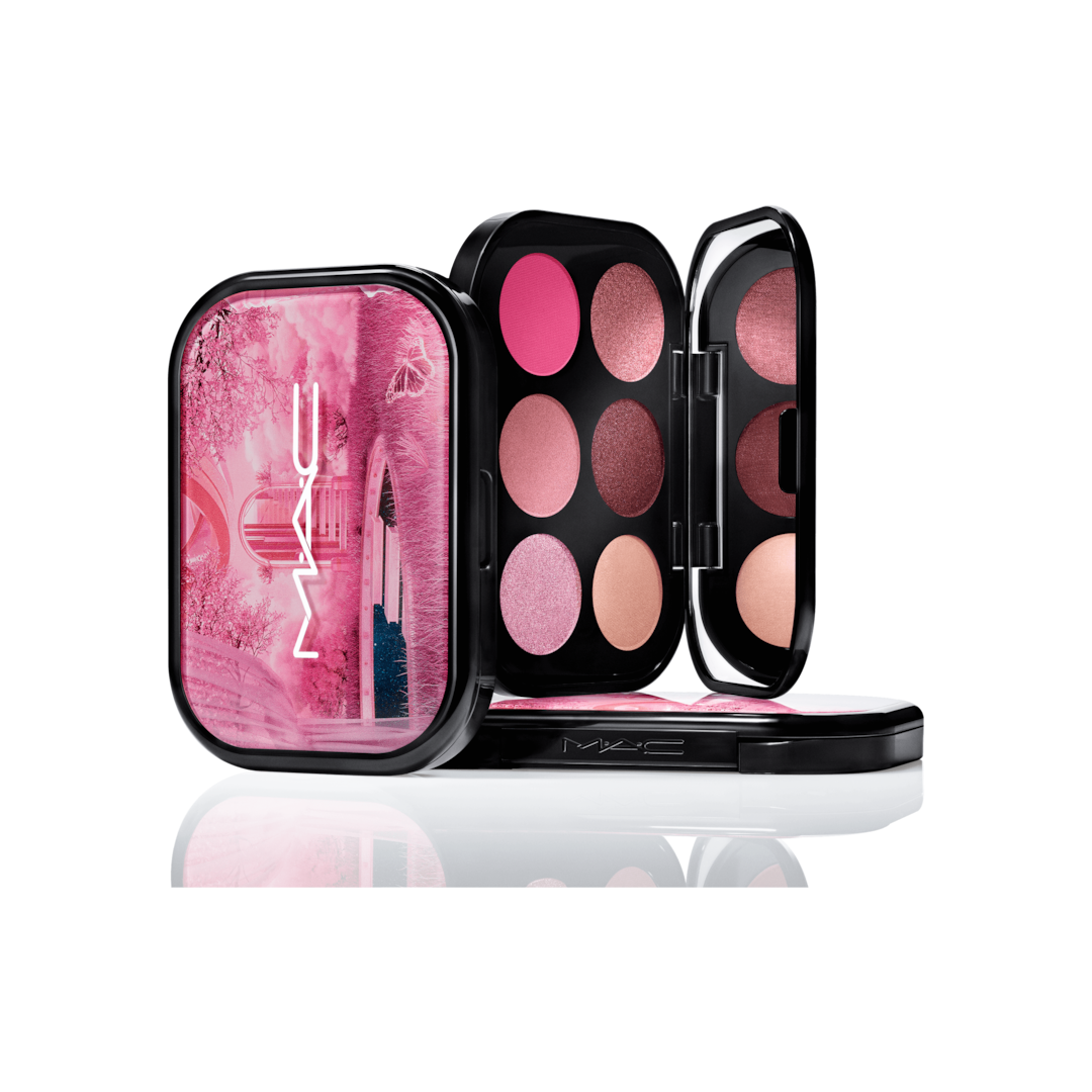 CONNECT IN COLOUR EYE SHADOW PALETTE: ROSE LENS-A rosy-toned six-pan eye shadow palette innovated with pigment packed colour in one-swipe for wearable to whimsical looks-6.25 G